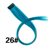 Alileader 18Inch Synthetic Curly Clip One In Hair Extensions Natural Long Hairpieces For Women Girl Pink Blue Colorful