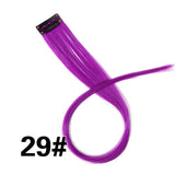 Alileader 18Inch Synthetic Curly Clip One In Hair Extensions Natural Long Hairpieces For Women Girl Pink Blue Colorful