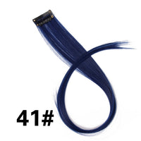 Alileader 18Inch Synthetic Curly Clip One In Hair Extensions Natural Long Hairpieces For Women Girl Pink Blue Colorful