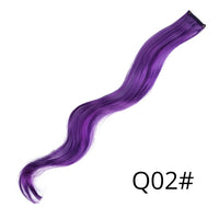 Alileader 18Inch Synthetic Curly Clip One In Hair Extensions Natural Long Hairpieces For Women Girl Pink Blue Colorful