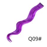 Alileader 18Inch Synthetic Curly Clip One In Hair Extensions Natural Long Hairpieces For Women Girl Pink Blue Colorful