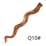 Alileader 18Inch Synthetic Curly Clip One In Hair Extensions Natural Long Hairpieces For Women Girl Pink Blue Colorful