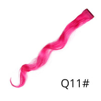 Alileader 18Inch Synthetic Curly Clip One In Hair Extensions Natural Long Hairpieces For Women Girl Pink Blue Colorful