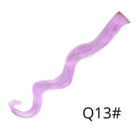 Alileader 18Inch Synthetic Curly Clip One In Hair Extensions Natural Long Hairpieces For Women Girl Pink Blue Colorful
