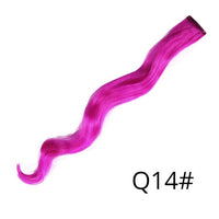 Alileader 18Inch Synthetic Curly Clip One In Hair Extensions Natural Long Hairpieces For Women Girl Pink Blue Colorful