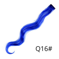 Alileader 18Inch Synthetic Curly Clip One In Hair Extensions Natural Long Hairpieces For Women Girl Pink Blue Colorful