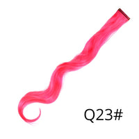 Alileader 18Inch Synthetic Curly Clip One In Hair Extensions Natural Long Hairpieces For Women Girl Pink Blue Colorful