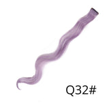 Alileader 18Inch Synthetic Curly Clip One In Hair Extensions Natural Long Hairpieces For Women Girl Pink Blue Colorful