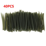100PCS Terminal Carp Fishing Hook Rubber Tip Tube Anti Tangle Sleeves Connect with Fishing Hooks Carp Fishing Accessories