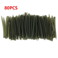 100PCS Terminal Carp Fishing Hook Rubber Tip Tube Anti Tangle Sleeves Connect with Fishing Hooks Carp Fishing Accessories
