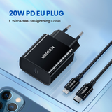 UGREEN PD Charger 20W QC4.0 QC3.0 USB Type C Fast Charger Quick Charge 4.0 3.0 QC for iPhone 13 12 Pro Xs 8 Xiaomi Phone Charger