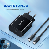 UGREEN PD Charger 20W QC4.0 QC3.0 USB Type C Fast Charger Quick Charge 4.0 3.0 QC for iPhone 13 12 Pro Xs 8 Xiaomi Phone Charger