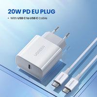 UGREEN PD Charger 20W QC4.0 QC3.0 USB Type C Fast Charger Quick Charge 4.0 3.0 QC for iPhone 13 12 Pro Xs 8 Xiaomi Phone Charger