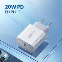 UGREEN PD Charger 20W QC4.0 QC3.0 USB Type C Fast Charger Quick Charge 4.0 3.0 QC for iPhone 13 12 Pro Xs 8 Xiaomi Phone Charger
