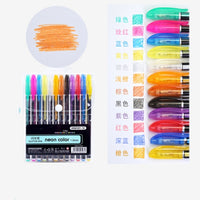 6-12Pcs/Box Drawing Painting Marker Pens Metallic Color Pens for Black Paper Art Supplies Marker Pen Stationery Material Escolar