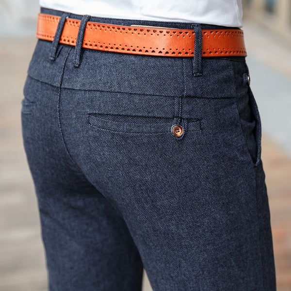 2022 New Classic Style Men&#39;s Casual Pants Business Fashion Black Blue Elastic Regular Fit Brand Trousers High Quality Clothes