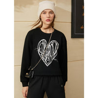Amii Minimalism Autumn Winter Causal Hoodies Pants Women Sold Separately Embroidery Hoodies Elastic waist Women&#39;s Pants 12040981