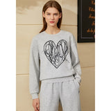Amii Minimalism Autumn Winter Causal Hoodies Pants Women Sold Separately Embroidery Hoodies Elastic waist Women&#39;s Pants 12040981