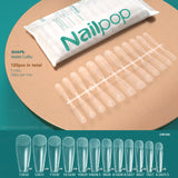 Nailpop Fake Nails Press on Nails Coffin Artificial Nails with Design Full Cover Tips Nail Accessories Tool 120/240pcs