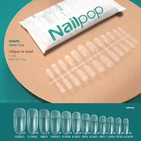 Nailpop Fake Nails Press on Nails Coffin Artificial Nails with Design Full Cover Tips Nail Accessories Tool 120/240pcs