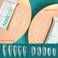 Nailpop Fake Nails Press on Nails Coffin Artificial Nails with Design Full Cover Tips Nail Accessories Tool 120/240pcs
