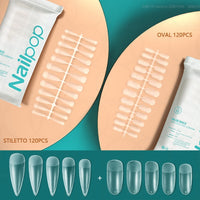 Nailpop Fake Nails Press on Nails Coffin Artificial Nails with Design Full Cover Tips Nail Accessories Tool 120/240pcs