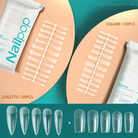 Nailpop Fake Nails Press on Nails Coffin Artificial Nails with Design Full Cover Tips Nail Accessories Tool 120/240pcs