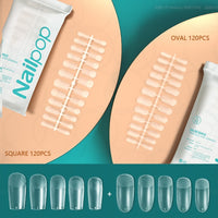 Nailpop Fake Nails Press on Nails Coffin Artificial Nails with Design Full Cover Tips Nail Accessories Tool 120/240pcs