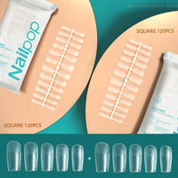 Nailpop Fake Nails Press on Nails Coffin Artificial Nails with Design Full Cover Tips Nail Accessories Tool 120/240pcs