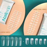 Nailpop Fake Nails Press on Nails Coffin Artificial Nails with Design Full Cover Tips Nail Accessories Tool 120/240pcs