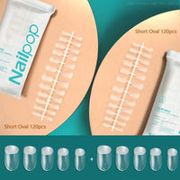 Nailpop Fake Nails Press on Nails Coffin Artificial Nails with Design Full Cover Tips Nail Accessories Tool 120/240pcs