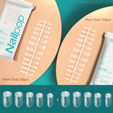 Nailpop Fake Nails Press on Nails Coffin Artificial Nails with Design Full Cover Tips Nail Accessories Tool 120/240pcs