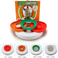 Best Plastic Cat Toilet Training Kit Litter Box Puppy Cat Litter Mat Cat Toilet Trainer Toilet Pet Cleaning Cat Training Product
