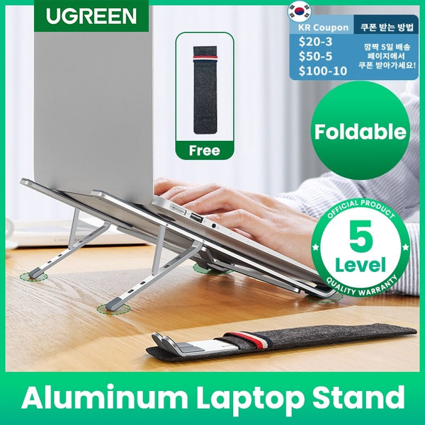 UGREEN Laptop Stand Holder For Macbook Air Pro Foldable Aluminum Vertical Notebook Stand Laptop Support Macbook Pro Tablet Stand