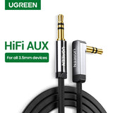 Ugreen Aux Cable Jack 3.5mm Audio Cable for iPhone 3.5 mm Male Cable Aux for Computer Headphone Xiaomi Laptop Car 3.5 Jack Cable