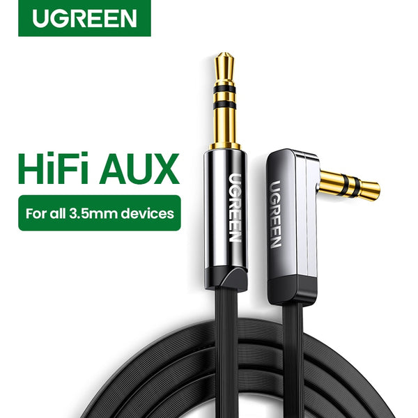 Ugreen Aux Cable Jack 3.5mm Audio Cable for iPhone 3.5 mm Male Cable Aux for Computer Headphone Xiaomi Laptop Car 3.5 Jack Cable