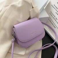 Yogodlns Trendy Saddle Shoulder Bag Women PU Leather Crossbody Bag Simple Solid Color Flap Messenger Bag Designer Handbags Pouch