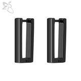 ZS 1 Pair High Polish Stainless Steel Geometric Earrings Men Women Square Triangle Street Pop Rock Hip Hop Ear Piercing Jewelry