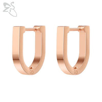ZS 1 Pair High Polish Stainless Steel Geometric Earrings Men Women Square Triangle Street Pop Rock Hip Hop Ear Piercing Jewelry