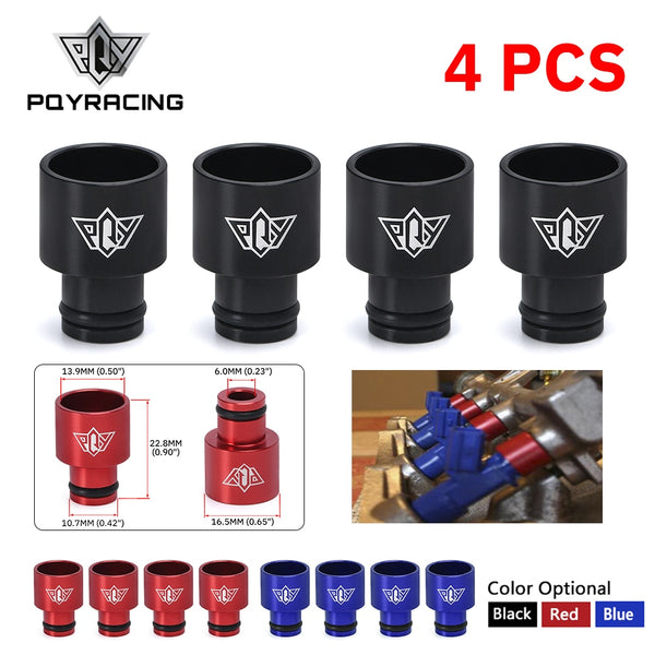 4pcs Fuel Injector Hat Fuel Nozzle Modified Auto Parts Nozzle Adapter Dedicated Fuel Flow Injector Adapter Fuel Injector