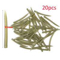 100PCS Terminal Carp Fishing Hook Rubber Tip Tube Anti Tangle Sleeves Connect with Fishing Hooks Carp Fishing Accessories