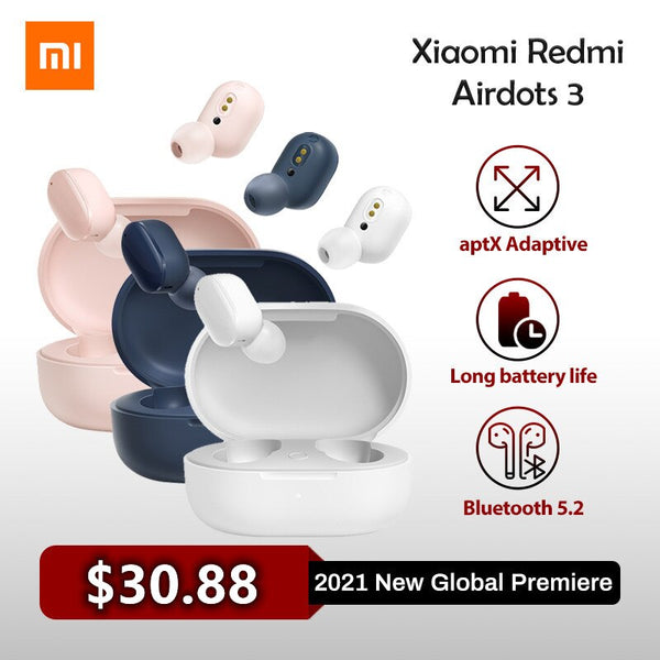 Xiaomi Redmi AirDots 3 TWS Wireless Earphone Bluetooth 5.2 aptX Adaptive Xiaomi AirDots 2 S Air2 SE Handsfree Mi Earbuds Basic 2