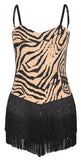 2021 Latin Dance Dress For Women Fringed dress Leopard Sleeveless Dress New Practice Clothes Latin Competition Dress SL4350