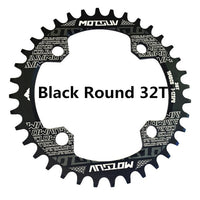 Bicycle Crank 104BCD Round Shape Narrow Wide 32T/34T/36T/38T MTB Chainring Bicycle Chainwheel Bike Circle Crankset Single Plate