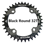Bicycle Crank 104BCD Round Shape Narrow Wide 32T/34T/36T/38T MTB Chainring Bicycle Chainwheel Bike Circle Crankset Single Plate