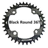 Bicycle Crank 104BCD Round Shape Narrow Wide 32T/34T/36T/38T MTB Chainring Bicycle Chainwheel Bike Circle Crankset Single Plate