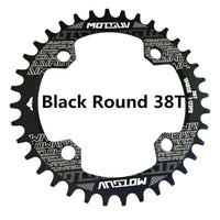 Bicycle Crank 104BCD Round Shape Narrow Wide 32T/34T/36T/38T MTB Chainring Bicycle Chainwheel Bike Circle Crankset Single Plate