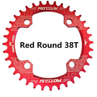 Bicycle Crank 104BCD Round Shape Narrow Wide 32T/34T/36T/38T MTB Chainring Bicycle Chainwheel Bike Circle Crankset Single Plate