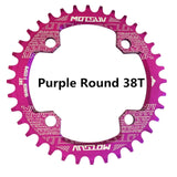 Bicycle Crank 104BCD Round Shape Narrow Wide 32T/34T/36T/38T MTB Chainring Bicycle Chainwheel Bike Circle Crankset Single Plate