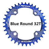 Bicycle Crank 104BCD Round Shape Narrow Wide 32T/34T/36T/38T MTB Chainring Bicycle Chainwheel Bike Circle Crankset Single Plate